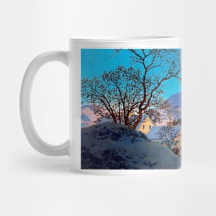 Maxfield Parrish Early Morning First Snow Windsor Vermont Art Print Neo-Classical Mug